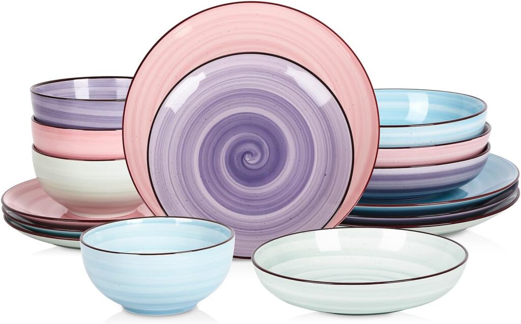 Gradient Porcelain Dinnerware Set, 16 Pieces
