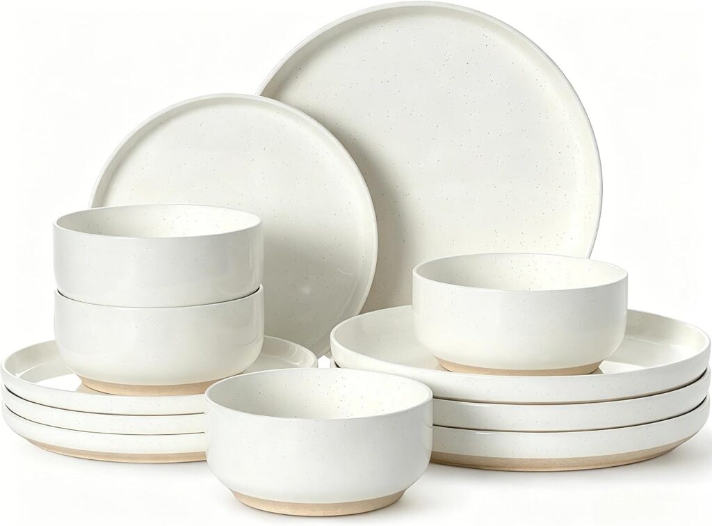 Speckled Stoneware Dinnerware Set, 12 Pieces