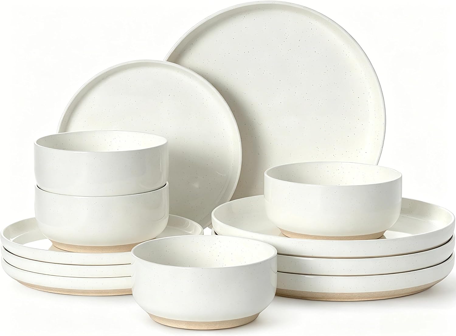 Speckled Stoneware Dinnerware Set, 12 Pieces