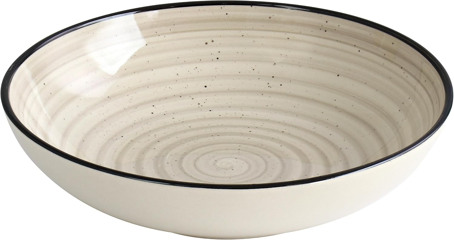 Cream Stoneware Dinnerware Set, 24 Pieces - Image 4