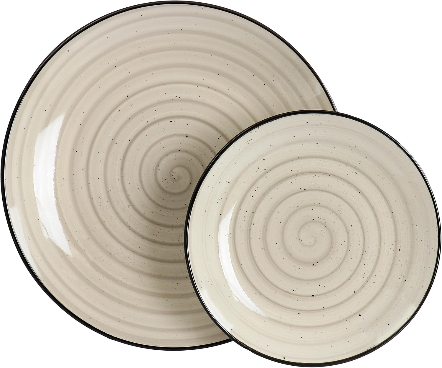 Cream Stoneware Dinnerware Set, 24 Pieces - Image 3